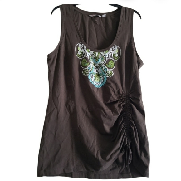 Athleta embroidery Women's size large tank top - Picture 1 of 5